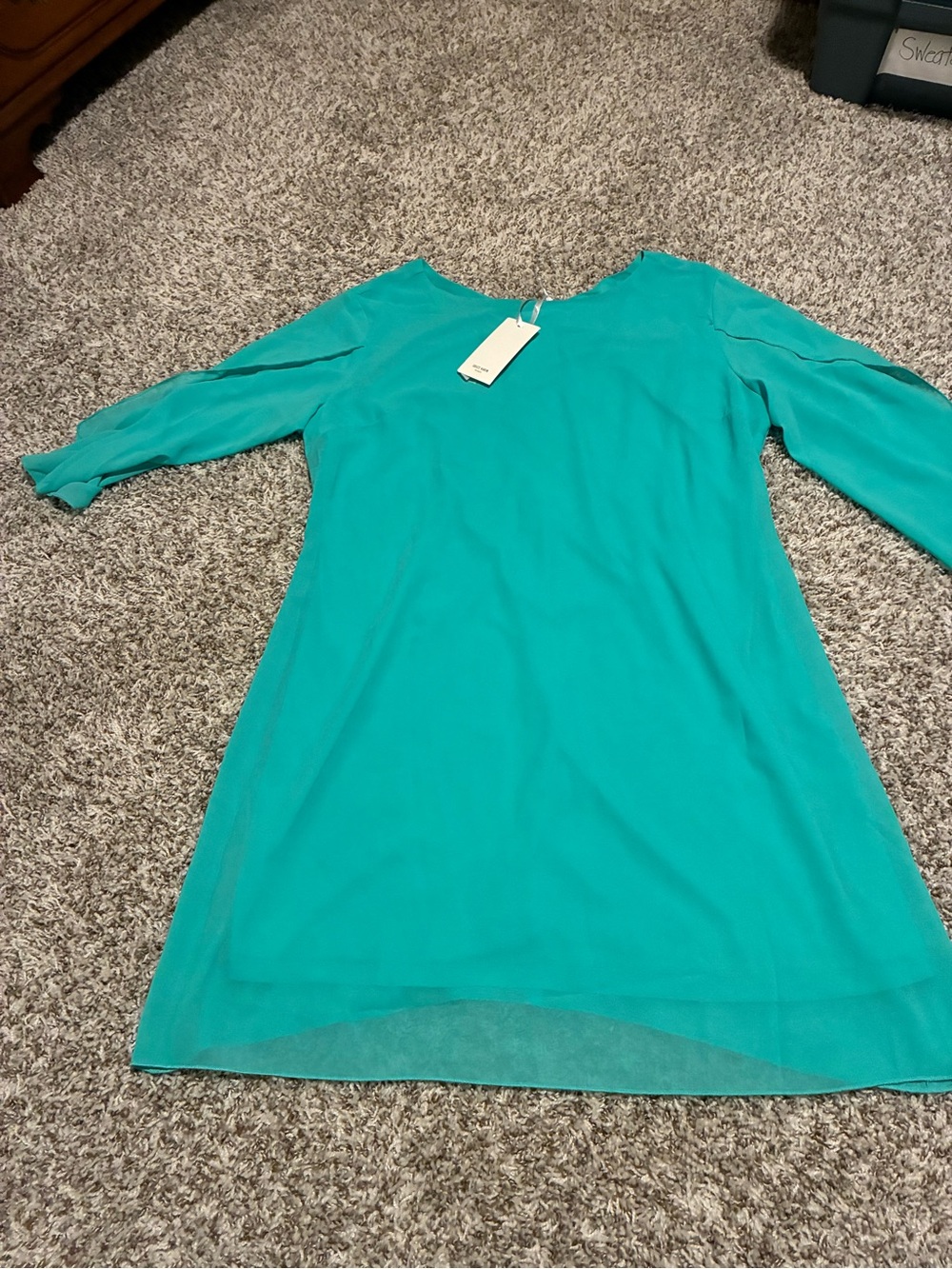 Grace Karin Teal Long Sleeve Shift Dress